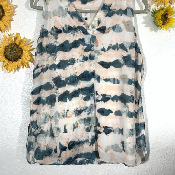 Cabi Abstract Sleeveless V-neck Formal Casual Blouse Size XS Women’s - Picture 4 of 9